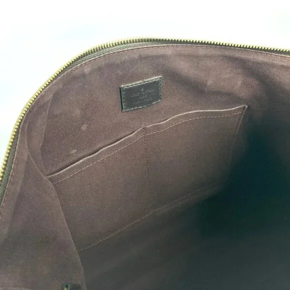 LOUIS VUITTON N41013 Damier Iena MM Shoulder Bag Tote Bag Canvas Ebene Brown - Picture 15 of 16